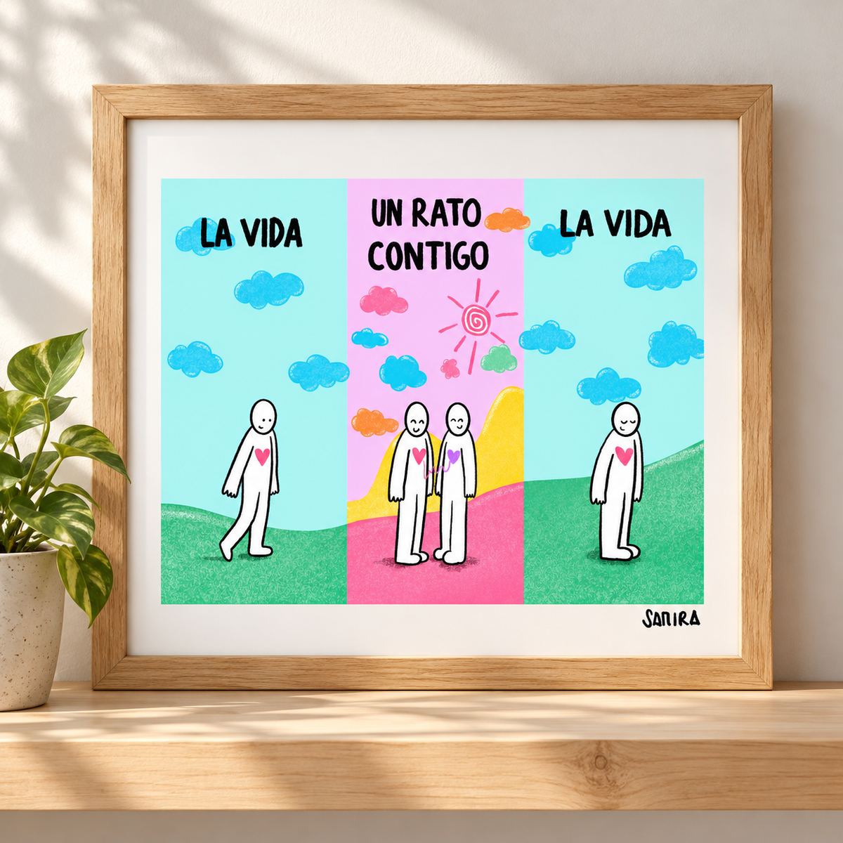 Montaje de lámina enmarcada, marco no incluido